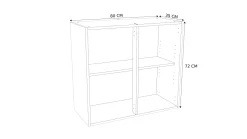 Bovenkast Keuken Modulo Wit 80Cm|Brico Discount