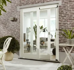 Brico Vliegendeuren-Cando Hordeur Premium L - Plisse Hordeur - Wit Profiel - Grijs Gaas - 96X230Cm