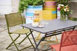Brico Tuintafels-Central Park Bistrotafel Stacy Antraciet Staal 110X70Cm