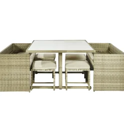 Brico Loungesets-Central Park Dining Loungeset Capri Naturel 7-Delig