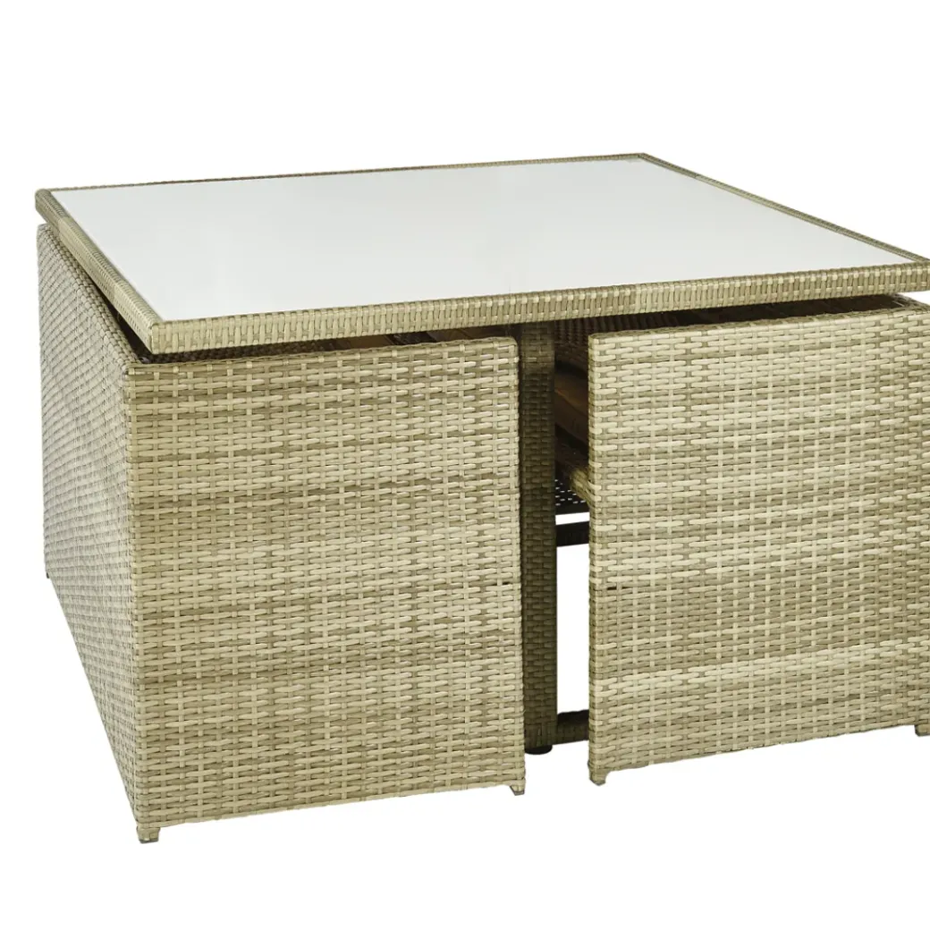 Brico Loungesets-Central Park Dining Loungeset Capri Naturel 7-Delig