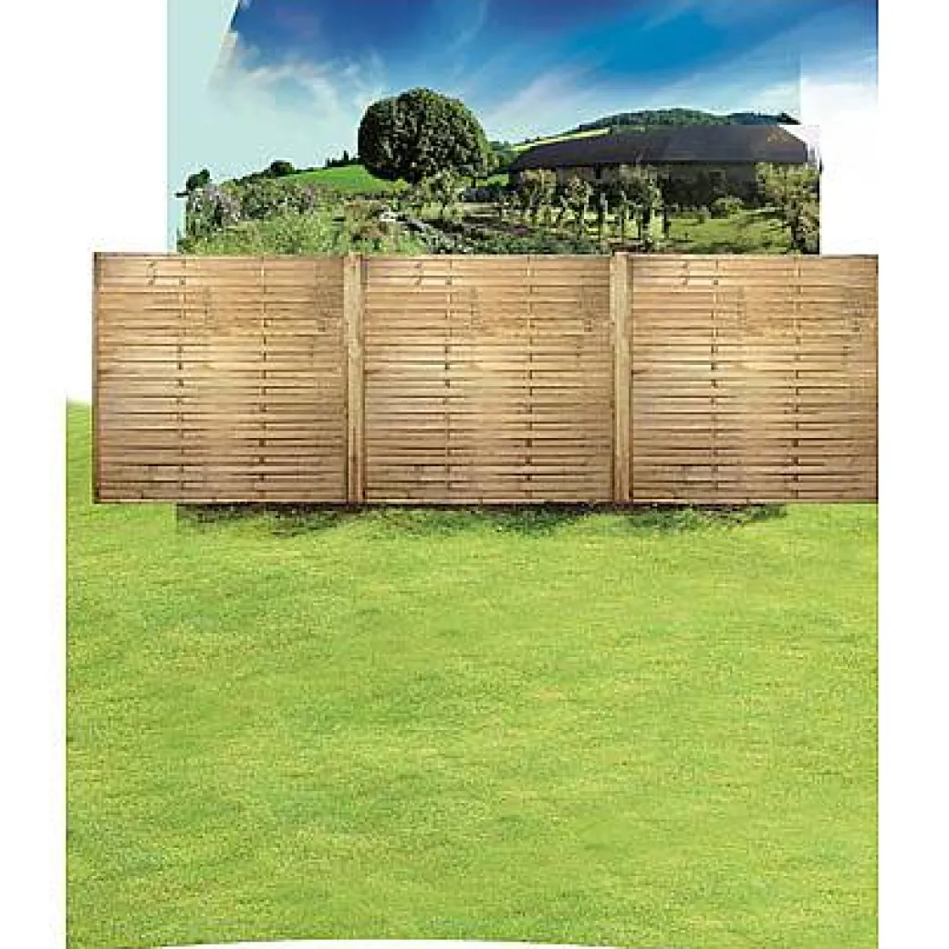 Central Park Schutting Grenen Recht 180X180Cm|Brico