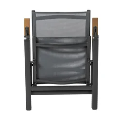 Brico Tuinstoelen-Central Park Tuinstoel Analee Verstelbaar Aluminium/Textileen Grijs