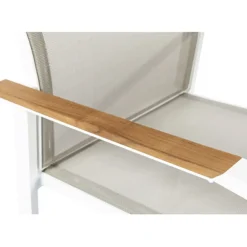 Brico Tuinstoelen-Central Park Tuinstoel Bonifacio Stapelbaar Aluminium/Textileen Taupe