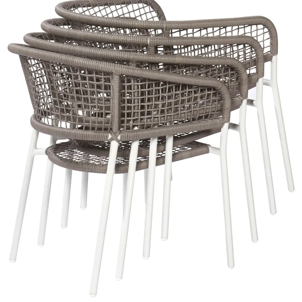 Brico Tuinstoelen-Central Park Tuinstoel Ciotat Aluminium/Wicker 60X61X74Cm