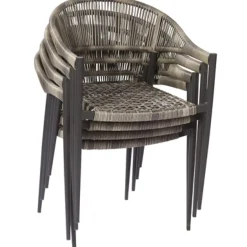 Brico Tuinstoelen-Central Park Tuinstoel Collioure Aluminiuim/Wicker 60X56,5X78Cm