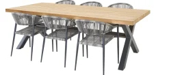 Brico Tuinstoelen-Central Park Tuinstoel Collioure Aluminiuim/Wicker 60X56,5X78Cm