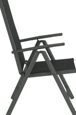 Brico Tuinstoelen-Central Park Tuinstoel Palma Verstelbaar Antraciet/Zwart