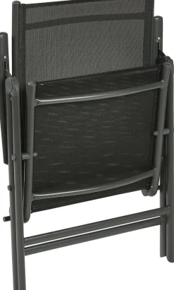 Brico Tuinstoelen-Central Park Tuinstoel Palma Verstelbaar Antraciet/Zwart