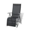 Brico Tuinstoelen-Central Park Tuinstoel Palma Verstelbaar Aluminium/Textileen Antraciet