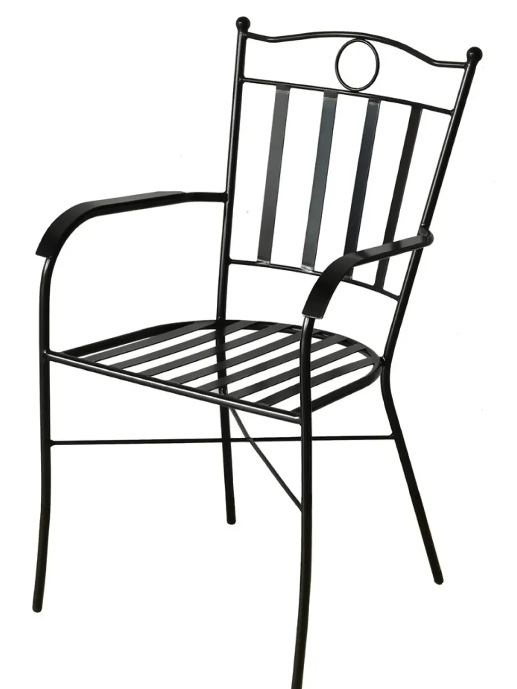 Brico Tuinstoelen-Central Park Tuinstoel Ramira Staal Zwart