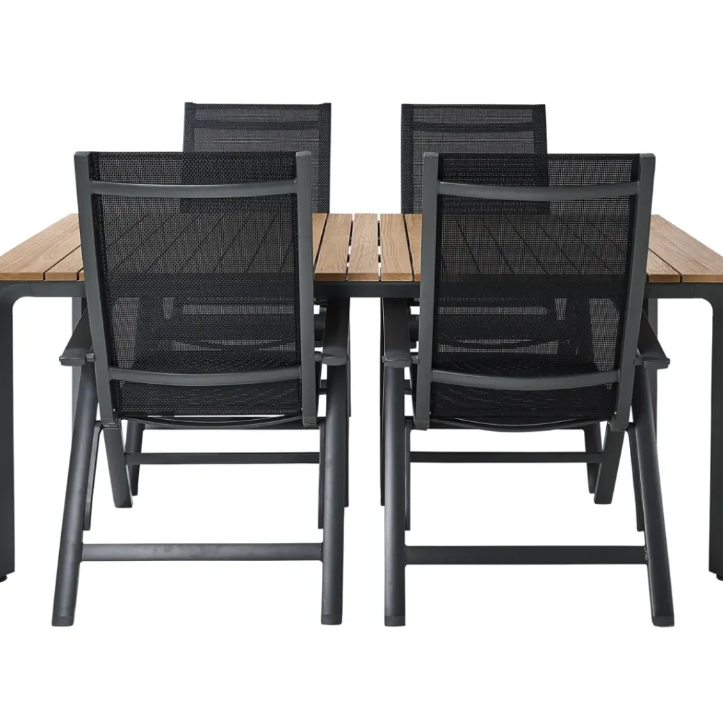 Brico Tuinstoelen-Central Park Tuinstoel Verstelbaar Guillermo Antraciet