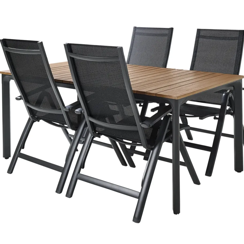Brico Tuinstoelen-Central Park Tuinstoel Verstelbaar Guillermo Antraciet
