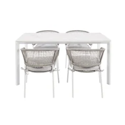 Brico Tuintafels-Central Park Tuintafel Ciotat Aluminium/Glas 160X90Cm