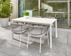 Brico Tuintafels-Central Park Tuintafel Ciotat Aluminium/Glas 160X90Cm