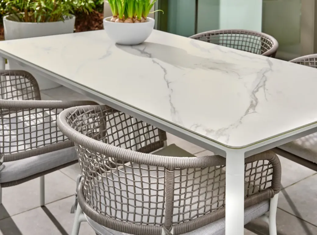 Brico Tuintafels-Central Park Tuintafel Ciotat Aluminium/Glas 160X90Cm