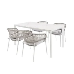 Brico Tuintafels-Central Park Tuintafel Ciotat Aluminium/Glas 160X90Cm