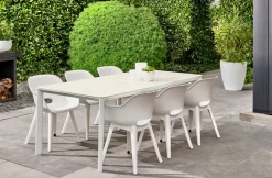 Brico Tuintafels-Central Park Tuintafel Ciotat Keramiek Glas/Aluminium Verstelbare Poten 205X100X75Cm
