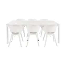 Brico Tuintafels-Central Park Tuintafel Ciotat Keramiek Glas/Aluminium Verstelbare Poten 205X100X75Cm