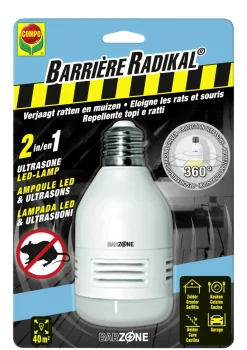 Brico Ongediertebestrijding-Compo Barriere Radikal Ultrasone Led Lamp 2In1 1 Stuk