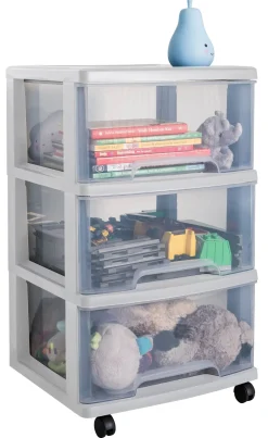 Curver Ladesysteem Met Wielen Essentials Lichtgrijs 3X20L|Brico Online