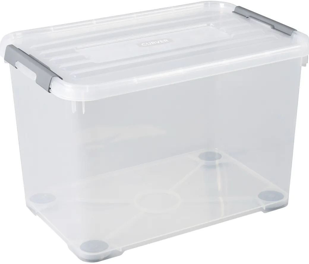 Curver Opbergbox Handy+ Met Wielen 65L Transparant|Brico Discount