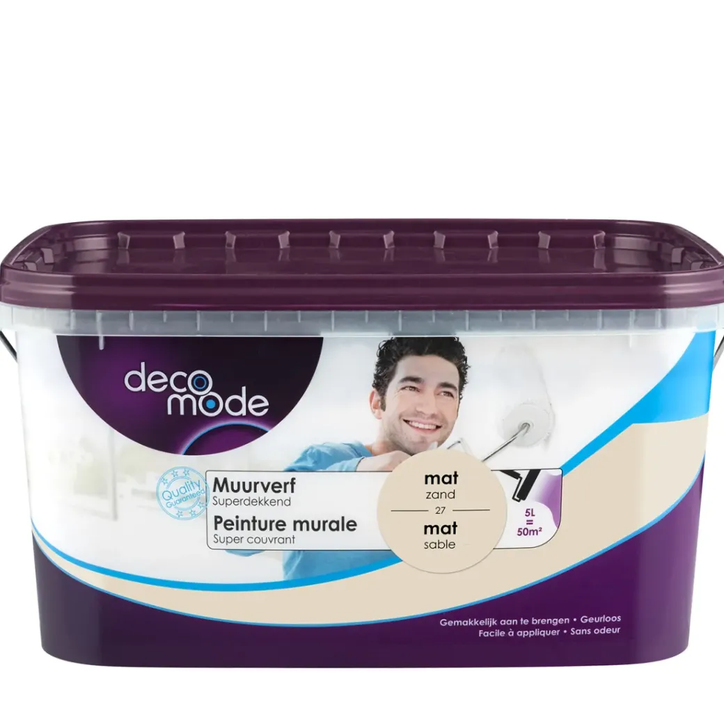 Brico Muurverf-Decomode Muurverf Superdekkend Mat Zand 5L