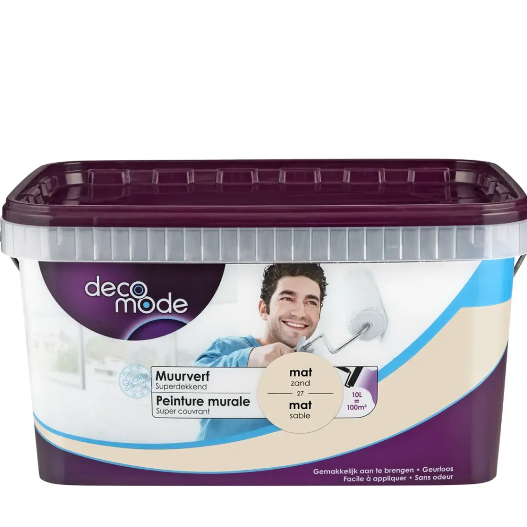 Brico Muurverf-Decomode Muurverf Superdekkend Mat Zand 10L