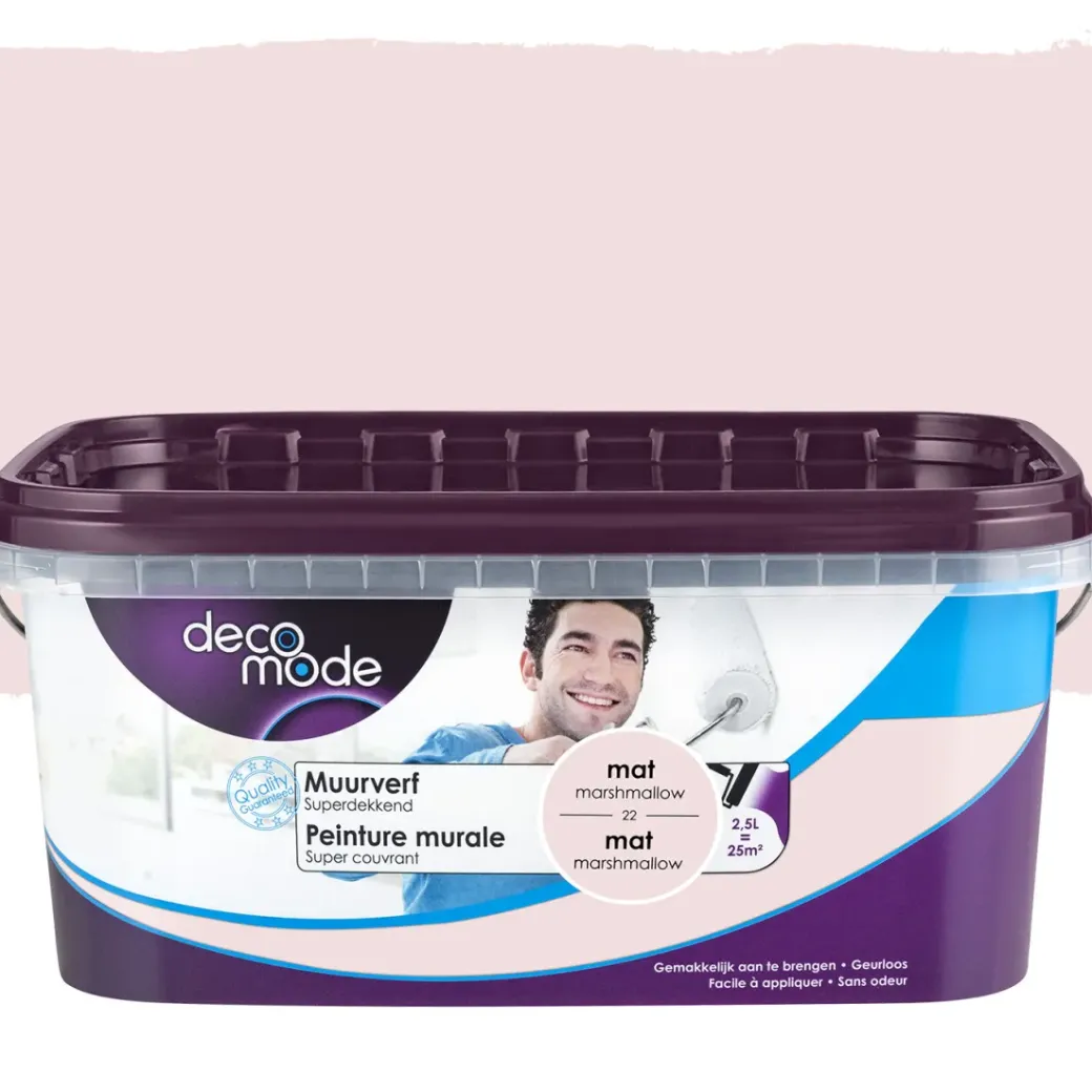Brico Muurverf-Decomode Muurverf Superdekkend Mat Marshmallow 2,5L