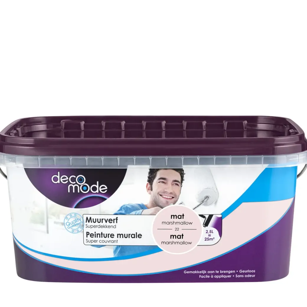 Brico Muurverf-Decomode Muurverf Superdekkend Mat Marshmallow 2,5L