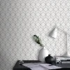 Brico Vliesbehang-Decomode Vliesbehang Myrtle Wit