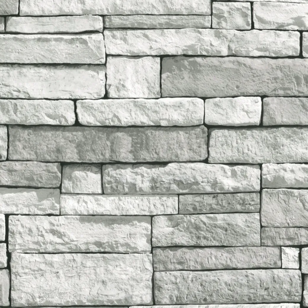 Brico Vliesbehang-Decomode Vliesbehang Stones Lichtgrijs