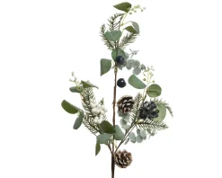 Decoris Bessen/Dennenappel/Blad Groen 80Cm|Brico Discount