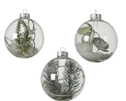 Decoris Kerstbal Sneeuw Glas O8Cm Diversen|Brico Outlet