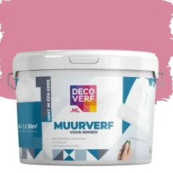 Brico Muurverf-Decoverf Muurverf Licht Roze, 4L
