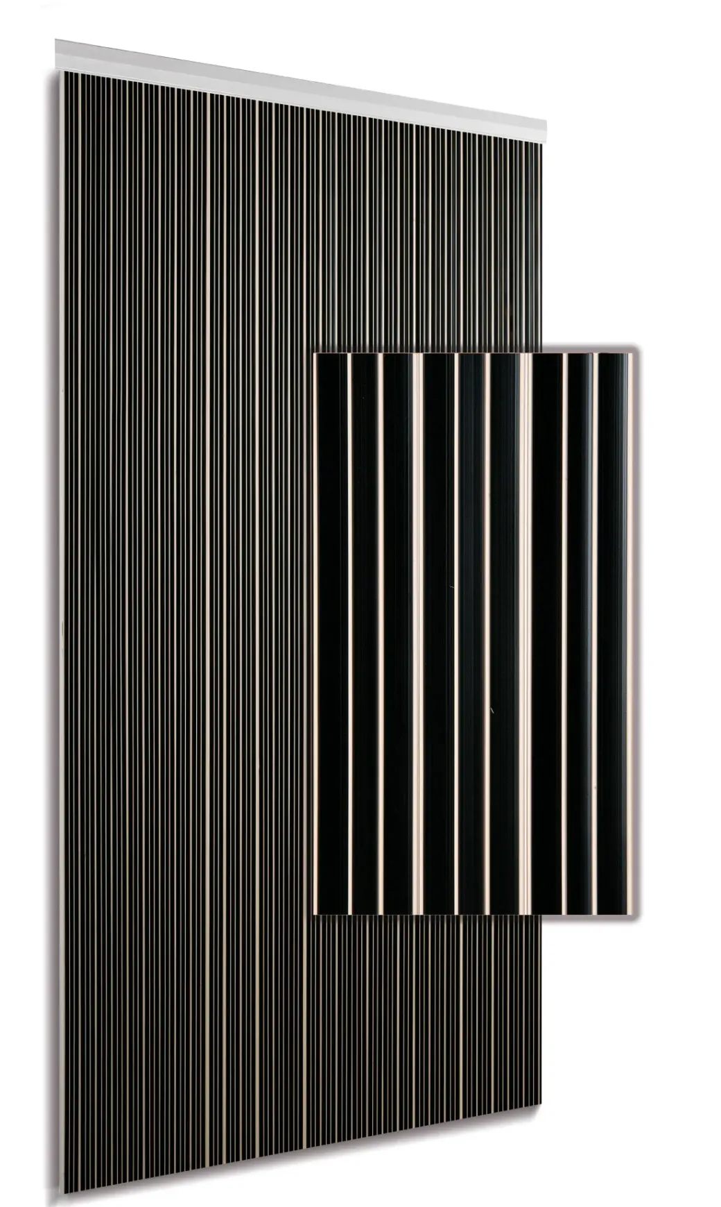 Brico Vliegendeuren-Degor Deurgordijn/Vliegengordijn Tira Lamellen Zwart 90X215Cm