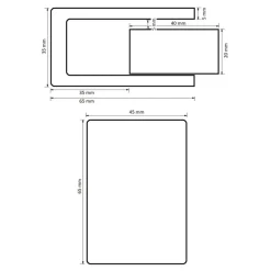 Brico Trapleuningen-Design Trapleuning Zwart Rechthoekig - 350 Cm Met 4 Houders