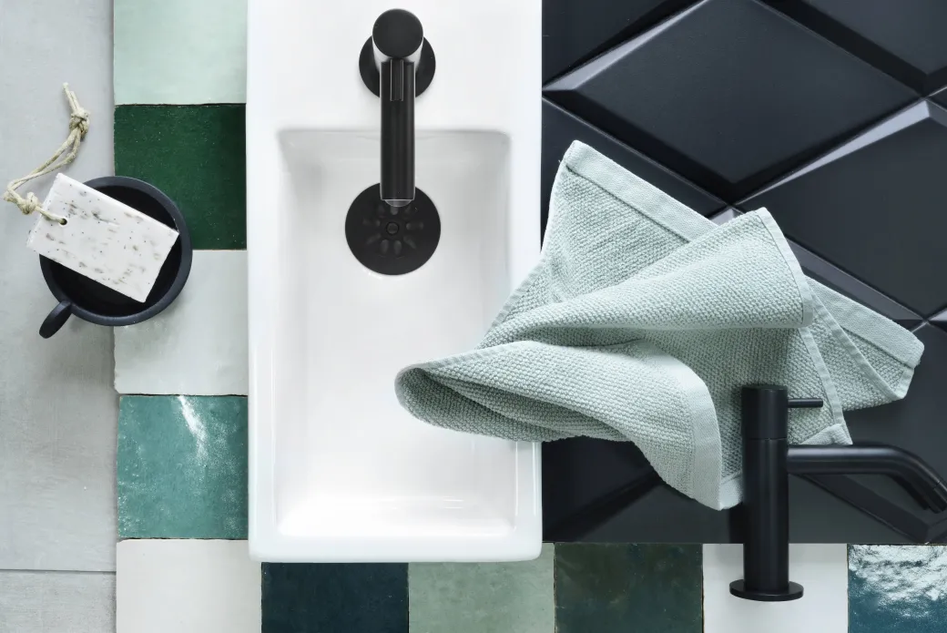 Differnz Fonteinkraan Mix&Match Gebogen Zwart Mat|Brico Discount