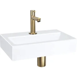 Differnz Fonteinset Mix&Match Flat Keramiek Recht Mat Goud|Brico