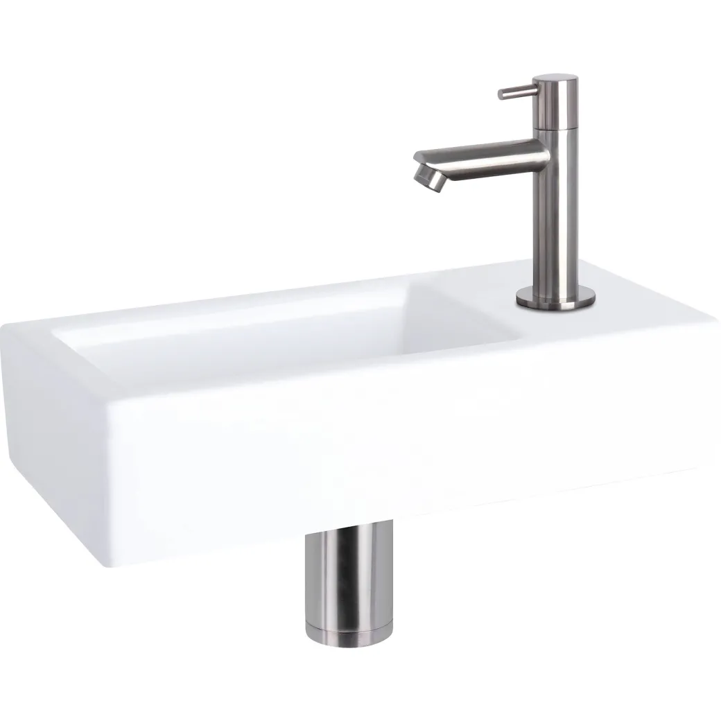 Differnz Fonteinset Mix&Match Ravo Keramiek Recht Mat Chroom|Brico Online