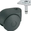 Brico Wielen-Dorner+Helmer Dubbel Wiel Zwart 40Mm