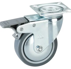 Brico Wielen-Dorner+Helmer Zwenkwiel Met Rem Tpe O100Mm