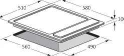 Electrum Gaskookplaat Ps6040Gx Rvs 60Cm|Brico Sale