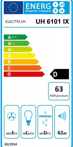 Electrum Onderbouw Afzuigkap Uh 6101 Ix Rvs 60Cm|Brico