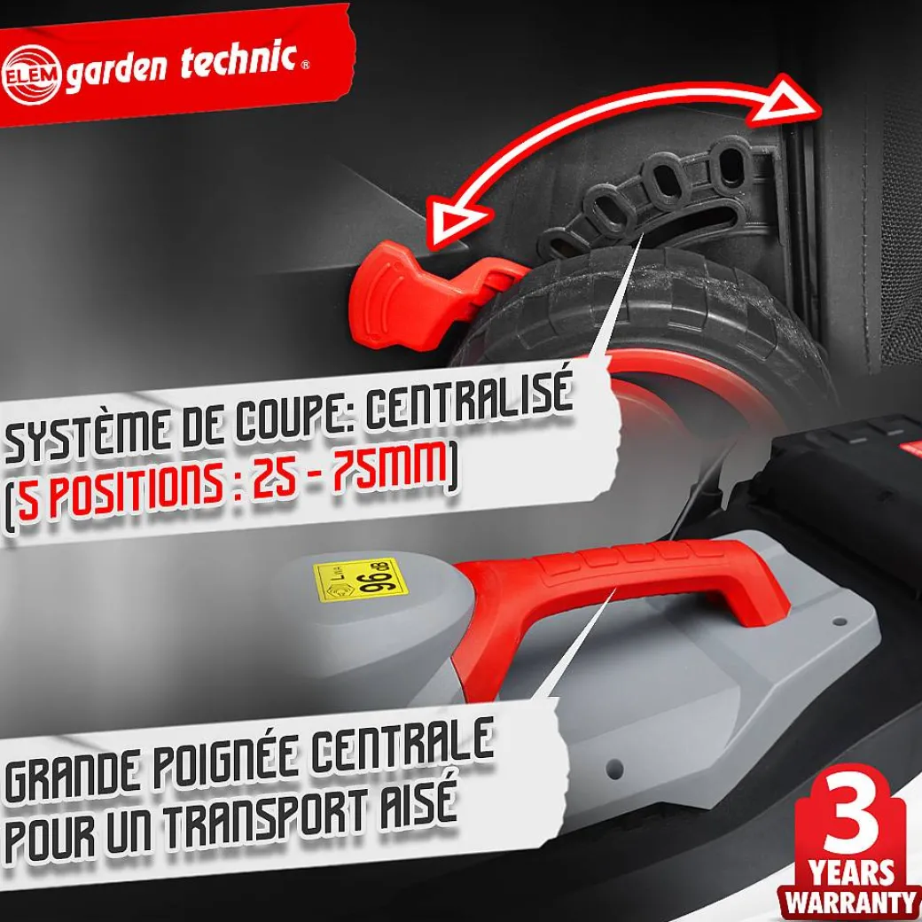 Elem Garden - Elektrische Grasmaaier 1500W - Maaibreedte 37Cm|Brico Best