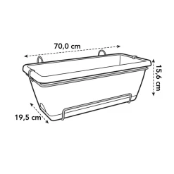 Brico Plantenpotten En -Bakken-Elho Balkonbak Barcelona 70Cm Terra