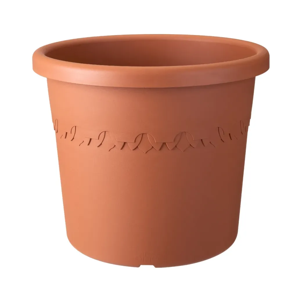 Brico Plantenpotten En -Bakken-Elho Bloempot Algarve Cilindro Rond Wielen O40Cm Terra