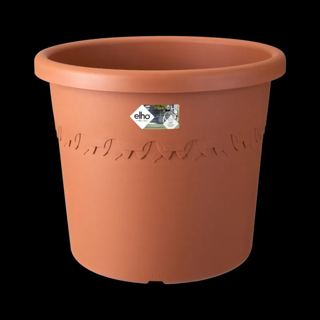 Brico Plantenpotten En -Bakken-Elho Bloempot Algarve Cilindro Rond Wielen O40Cm Terra