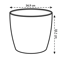 Brico Plantenpotten En -Bakken-Elho Bloempot Brussels Rond Wielen O35Cm Wit