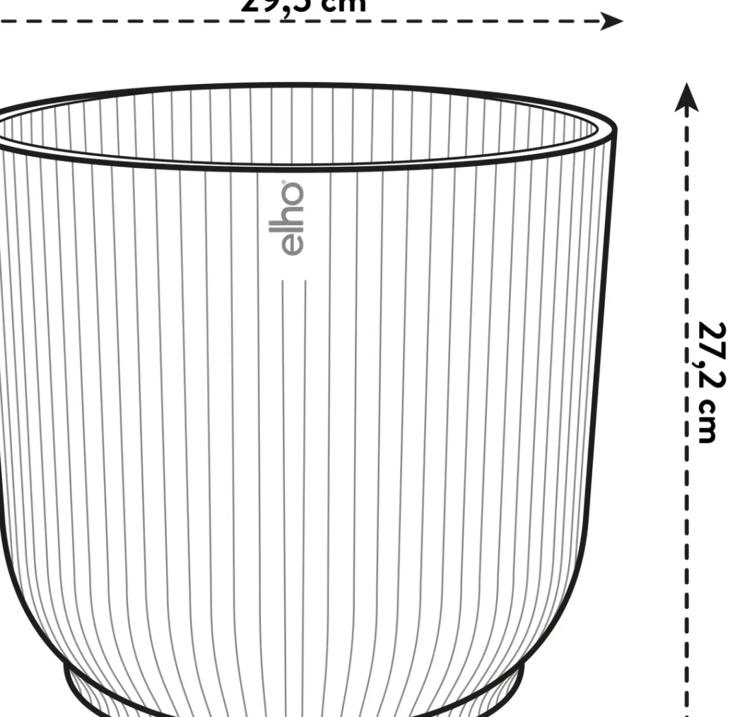 Brico Plantenpotten En -Bakken-Elho Bloempot Vibes Fold Rond O30Cm Wit